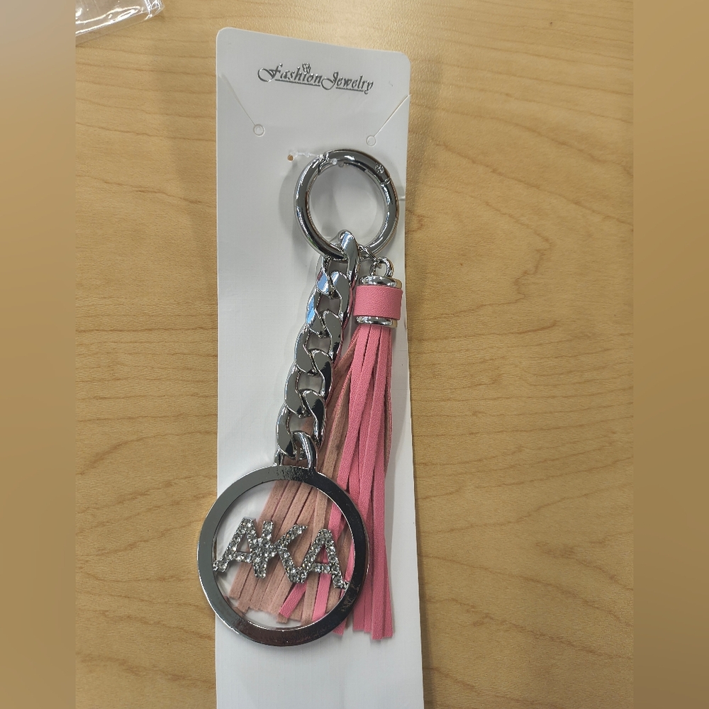 AKA Sorority Bling Tassel Key Holder & Bag Accessorie